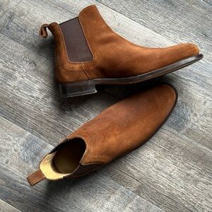 Taft Jude Cognac Suede Ankle Boots, Size 7, EUC